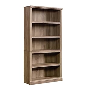 Sauder Miscellaneous Storage 5 Bookcase/Book Shelf, L: 35.28″ x W: 13.23″ x H: 69.76, Salt Oak