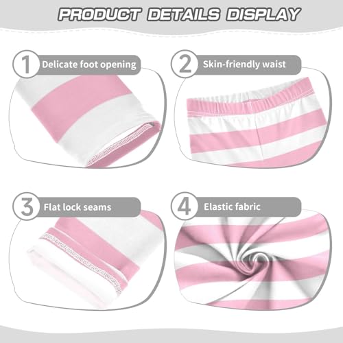 DOMIKING Pink Girl's Leggings Pants Kids' Yoga Pants Stretchy Active Legging 4 Years3