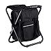 shenruifa Backpack Cooler Chair Lightweight Large Capacity Folding Camping Stool for Outdoor Travel Beach Hiking Picnic (Black)