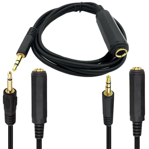 Cable de audio Jack 3.5mm a 6.35mm 0.3m miniatura 2