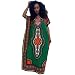 Lookatool Women Traditional African Print Dashiki Bodycon Short Sleeve Dress