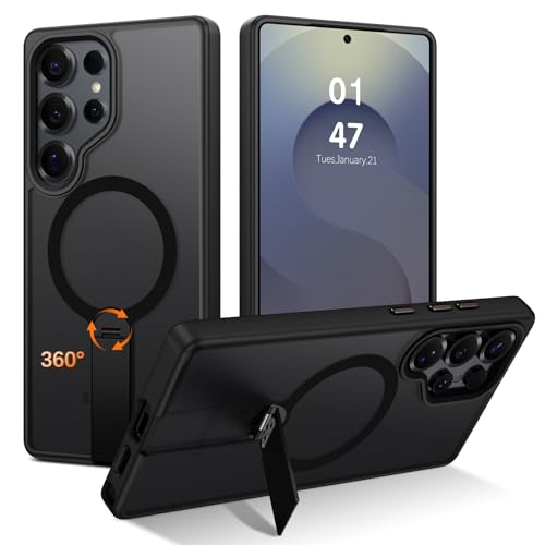 Coque Samsung S25 Ultra béquille anti-traces pour éviter les chutes et taches