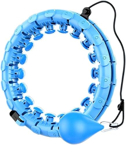 Image of Hula Hoop with Adjustable Weights, Auto-Spinning Ball, Fitness Exercise Hoop Henirag for Men & Women Adults and Kids-Multi Color