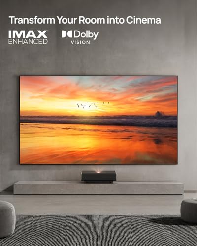 Image of XGIMI Aura 2 Series UST Laser Projector, Dolby Vision, IMAX Enhanced, 1,000,000:1 Dynamic Contrast Ratio, 0.177:1 Throw Ratio, Harman Kardon, 2300 Lumens Aura 2 Google TV, Black