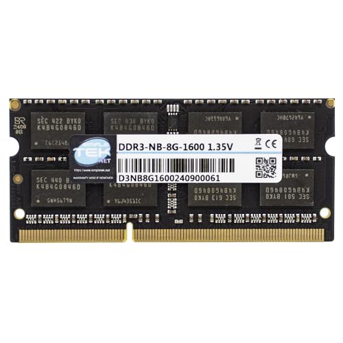 Capacità: 8GB SIMPLETEK - Modulo memoria RAM 8GB DDR3L 1600MHz 1.35V Banco SODIMM Computer Notebook AIO