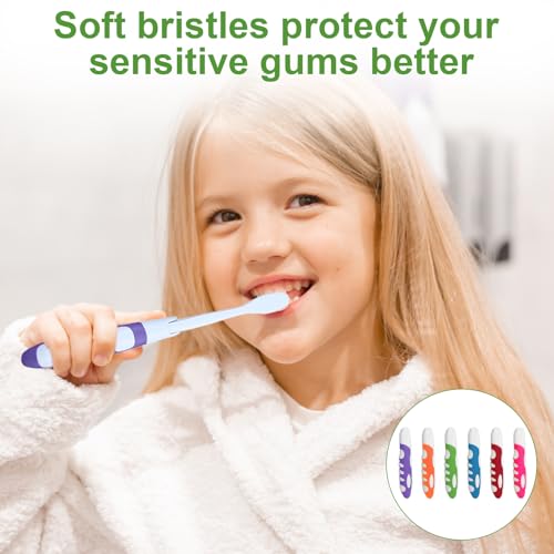 BOULESENM 12 Stück Foldable Travel Toothbrush, Reise Zahnbürste Reisezahnbürste Set Reisezahnbürste Klappbar,Mini Zahnbürste für Unterwegs Camping Reisen Kinder Erwachsene