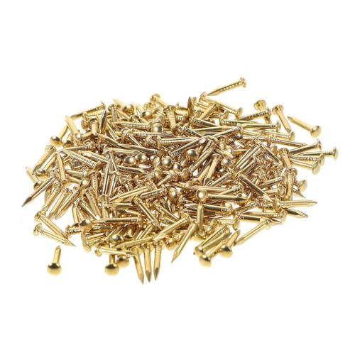 Clavos de cabeza redonda de cobre 100 piezas para colgar cuadros y muebles miniatura 1