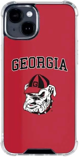 Skinit Clear Phone Case Compatible with iPhone 14 - Officially Licensed University of Georgia Bulldogs Logo Design