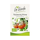 La Verde MEIN GARTEN UND ICH. Tschernij Prinz BIO Tomatensamen für ca. 8–10 Pflanzen, aromatische Fleischtomate, Saatgut ohne Gentechnik