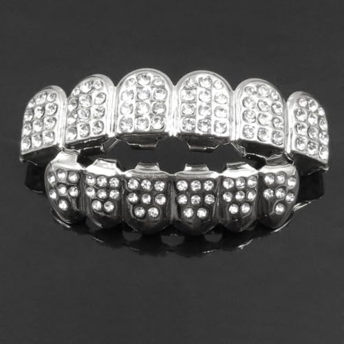 Dientes Falsos Vampiro Dorados con Cristales CZ para Hombres y Mujeres miniatura 2