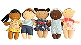 Making Believe Diversity Buddies - Multicultural Plush Dolls Set, Diversity Toys for Kids - Daycare & Home, 8' - 5 Pcs