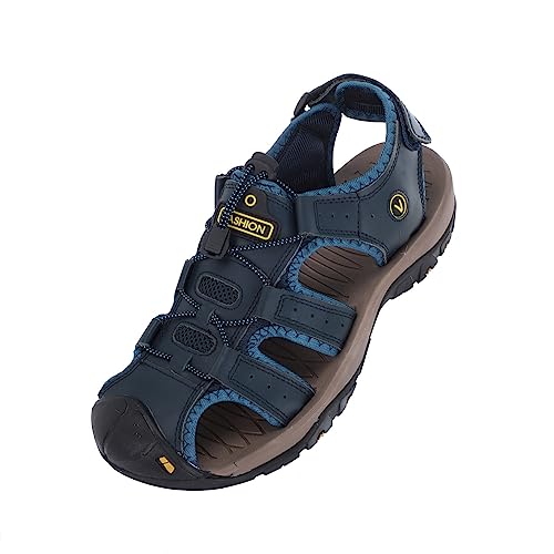 Sandalias al aire libre para mujer y mujer, sandalias deportivas de trekking, sandalias de goma cerradas, sandalias de senderismo de verano para viajes, ligeras, sandalias planas para hombre, puntera