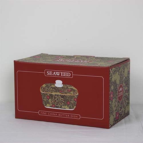 The Leonardo Collection Seaweed Acanthus Fine China Ceramic Butter Dish w/Bell Top LP93833