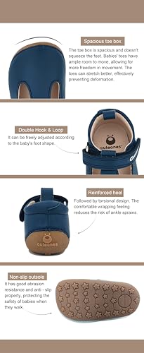 Baby Walking Shoes, T-Strap Design, Hook and Loop Closure, Non-Slip Sole, Available in Brown, Navy, Pink3