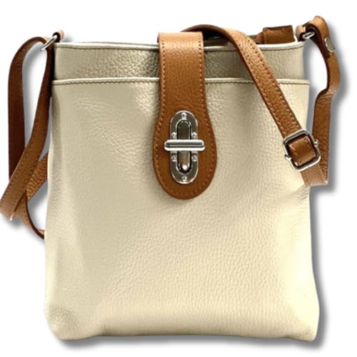 Sac bandoulière made in Italy en cuir de veau véritable chic