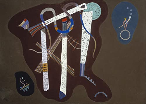 Poster Kandinsky Drei Säulen 58x90 cm toile sans cadre