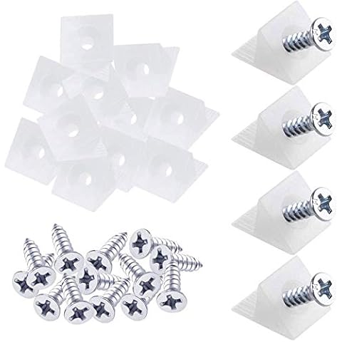 100 PCS Drawer Supports Drawer Bottom Sagging Repair Fix Mending Wedges, Drawer Repair Kit with Screws Furniture Chest Drawer Bottom Repair Fixing Mending Wedges Drawer(White) Cover