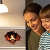 3D Fireplace Wall Decal, 5 Inch Vinyl Sticker, Realistic Burning Fire Design #4
