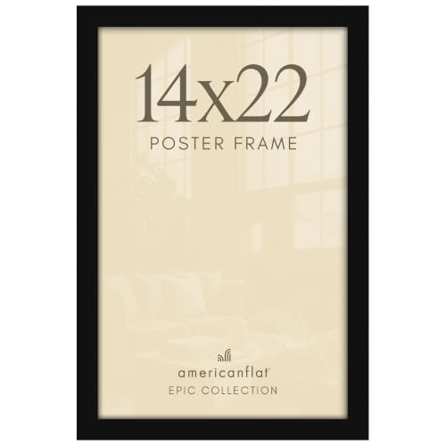 Image of Americanflat 14x22 Poster Frame - Engineered Wood - Black