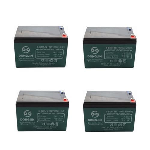 2 Pack 12V 12Ah 6-DZF-12 6-DZM-12 Rechargeable SLA AGM Battery Sealed Lead Acid Battery Replacement for 24V Mobility Scooter Electric Scooter Go Kart ATV Quad E-Bike Dirt Bike