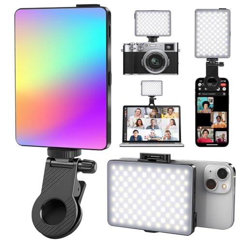 Kalofaye RGB Video Light, Pocket LED On-Camera Video Lights, 3000-9900K