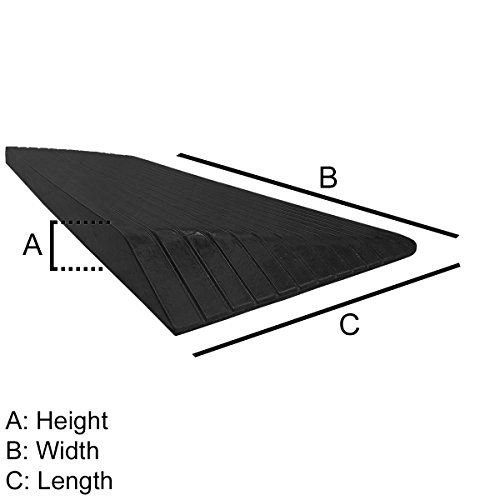 Electriduct 3" Rise Rubber Power Wheelchair Scooter Threshold Ramp #TOP1