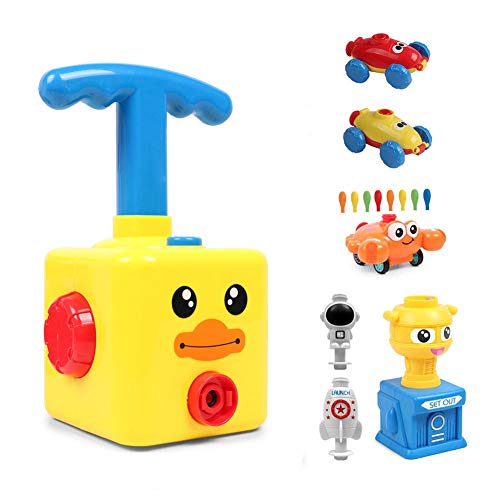 Balloon Launcher Car Toy Balloon Powered Launch Car STEM Pump Set for Kids