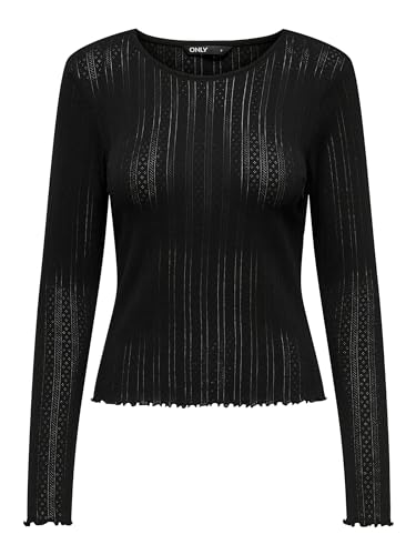 ONLCARLOTTA L/S Top JRS, Negro, S