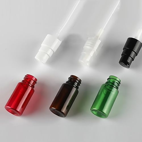 ZEOABSY 6 Stück 10ml Leere Weiß Lotionsflasche mit Weiß Pumpe, 10 ml Nachfüllbar Lotion Pumpflasche Reise-Lotionsflasche, Kosmetikbehälter für Essence Shampoo Conditioner + 1 x Trichter