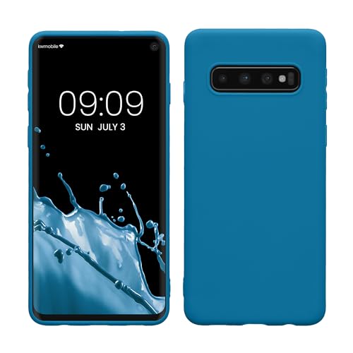kwmobile Custodia Compatibile con Samsung Galaxy S10 Cover - Back Case per Smartphone in Silicone TPU - Protezione Gommata - blu indaco