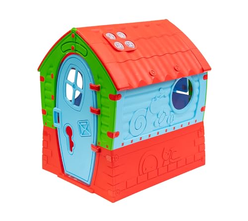 Westmann Kunststoff Spielhaus Mond | Bunt | 90x95x110 cm | UV-beständiger Kunststoff | Für 2-3 Kinder | Ab 2 Jahren | Einfach zu montieren | Indoor & Outdoor Nutzung