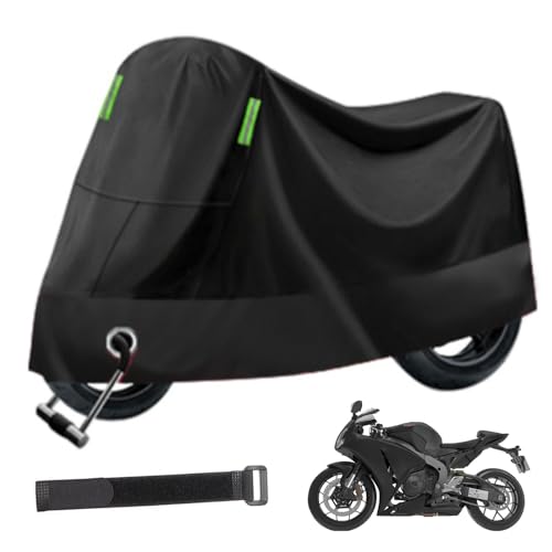 Lona de Cubierta para Motocicleta, Funda Moto Impermeable, Lona Protectora para Motocicleta, Resistente a los Rayos Protector UV Universal para Moto, Scooter, Manta de Poliéster