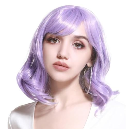 Perruque synthétique courte et ondulée pour changer de style en soirée - 7