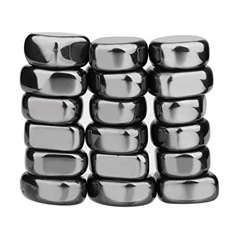 Anzmtosn Large DIY Fridge Magnets Hematite Magnetic Stones, Neat Polished Magnets for Home Office, Magnets Cube Block for Adult, Refrigerator Magnet Home Office School Gift (18 PCS) Cover