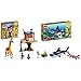 LEGO Creator 3 In 1 Casa Sull’Albero Del Safari, Biplano E Catamarano, Giocattoli Per Bambini Con Barca &  Creator Creature Degli Abissi: Squalo, Granchio E Calamaro O Rana Pescatrice