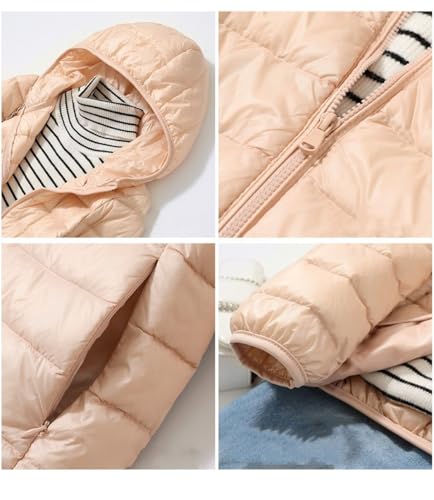Cozy Rose Red Lightweight Puffer Jacket for Women – Effortless Style Meets Comfort! - Image 2