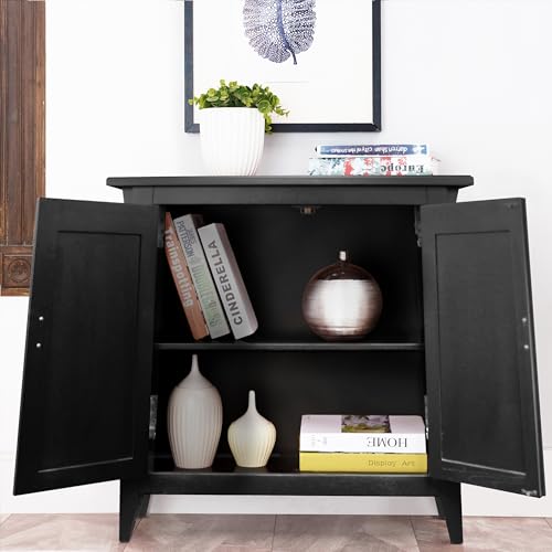 Image of Leick Home Mission Console Cabinet, 30 inch, Slate Black