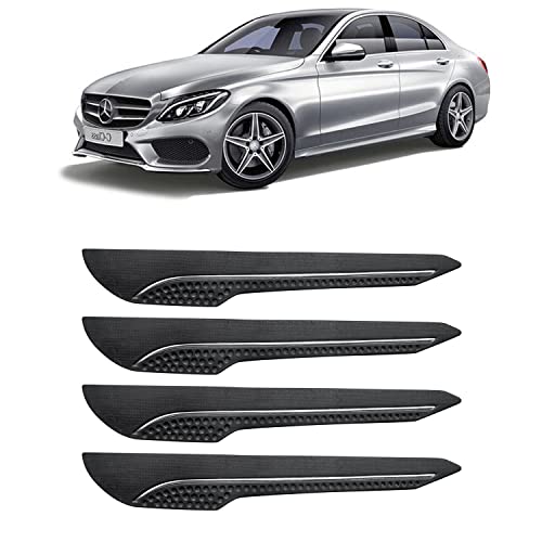 Image of AOSIS-Car Bumper Protector /Bumper Guard for MercedesBenz C200 with Single Chrome Stripe (4-Pcs)