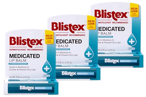 Blistex Medicated Stick, Blistex Medicated Stick, 0.15 Ounce (Pack of 3)