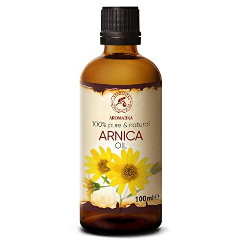 Aceite de Árnica 100ml - Extracto de Flor de Arnica Montana - 100% Puro y Natural - Aceite Cosmético - Aceite de Masaje - Aceites naturales para el cuidado de la piel - Cuidado corporal