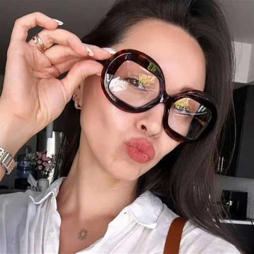Round Spectacle Frame Women Oval Light Glasses Frame Men Sunglasses2