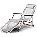 CHFQ Ogród patio na zewnątrz leżaki leżaki składane wielopozycyjne krzesła relaksacyjne z poduszkami-fotel wypoczynkowy szary