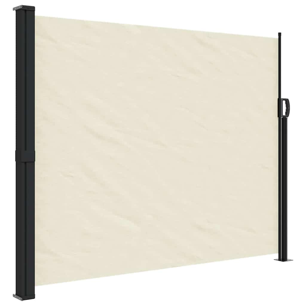 vidaXL Retractable Side Awning, Outdoor Privacy Screen for Garden Balcony Terrace Patio Yard, Waterproof Sunshade, Cream 160x500 cm — image 1