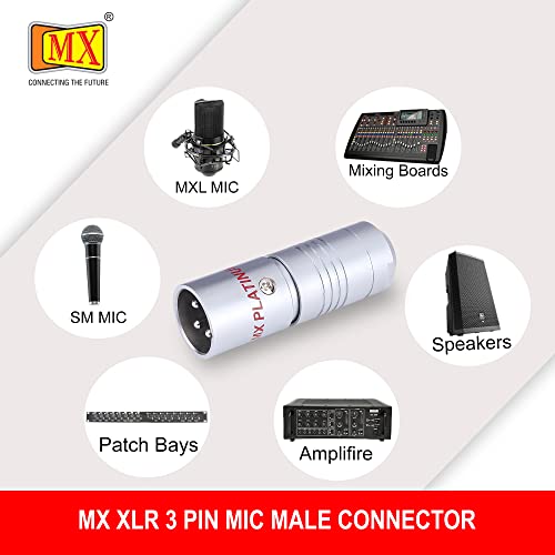 Image of MX 3 Pin XLR Microphone pin Pure Copper Nickel Plated for High Conductivity