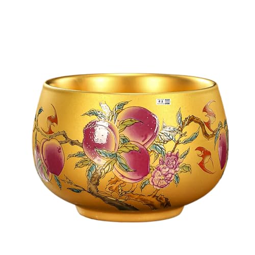 Juego de té Chino Kungfu de alta gama hecho a mano con taza Jianzhan esmaltada en oro real