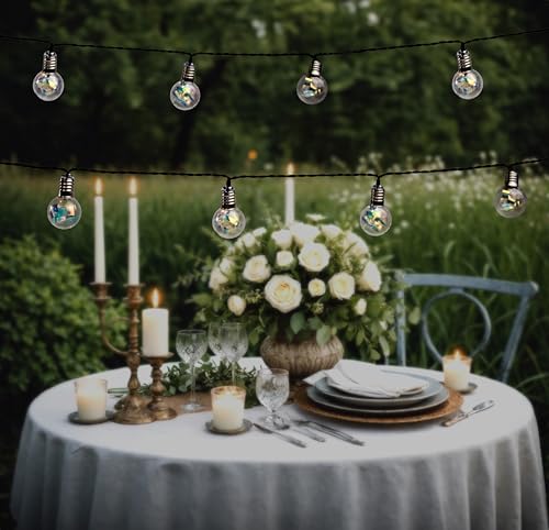 Ideaworks Solar Iridescent String Lights – 29ft, 50 LED Bulbs — view 2