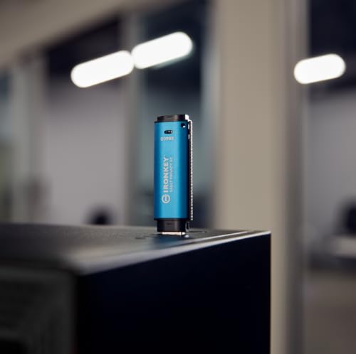 Image of Kingston Ironkey Vault Privacy 50 USB-C 16GB Flash Drive | FIPS 197 Certified | XTS-AES 256-bit | BadUSB and Brute Force Protection | Mult-Password Option | IKVP50C /16GB | Fips 197 Xts-Aes 256-Bit Encryption, Badusb and Brute-Force Protection, Multi-Password Recovery, IPX8