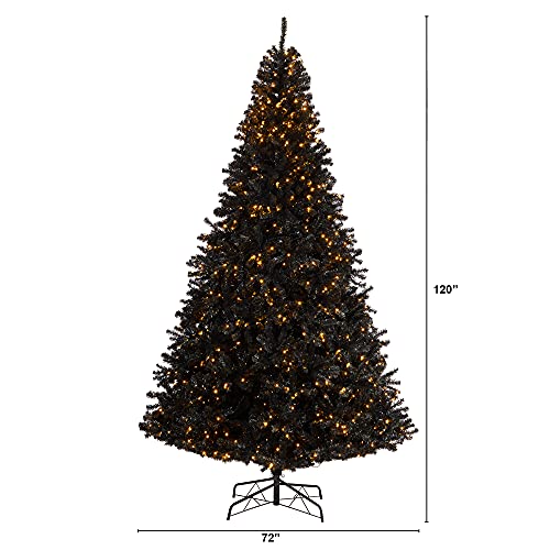10Ft. Black Artificial Christmas Tree With 950 Clear Led Lights And 3056 Tips #TOP1