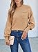 SHEWIN Sweaters for Women Casual Crewneck Long Sleeve Tops Lightweight Knit Oversized Women's Sweaters Spring Clothes for Women Khaki Large