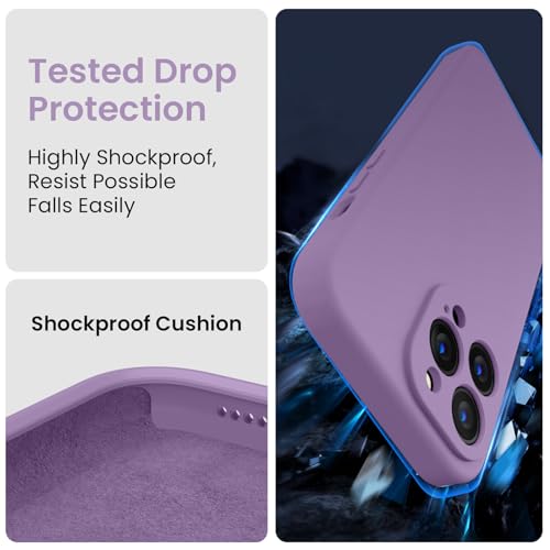Image of FireNova Designed for iPhone 13 Pro Max Case, Silicone [Camera Protection] Phone Case, Soft Anti-Scratch Microfiber Lining Inside, 6.7 inch, Light Purple